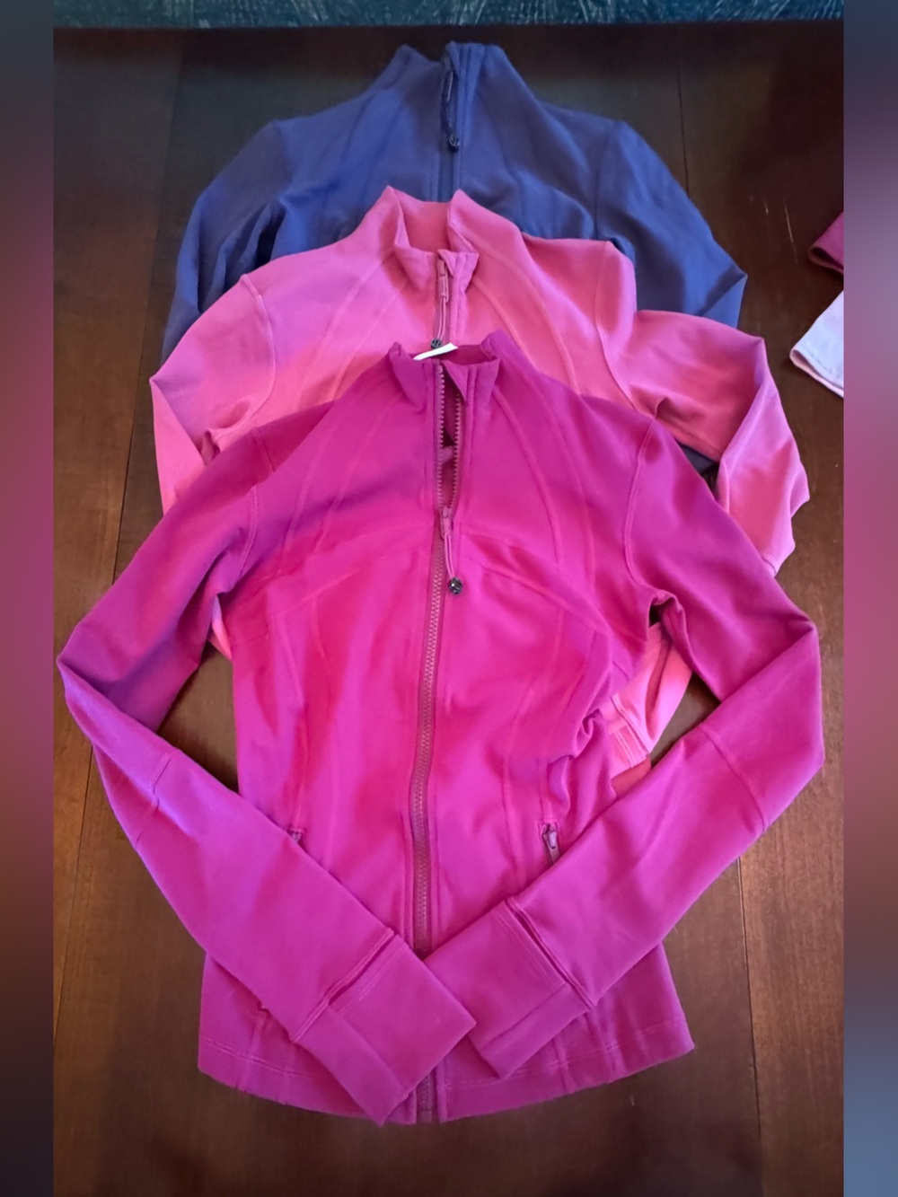 Lululemon Women's Magenta, Light Pink & Purple Zip-Up Jackets